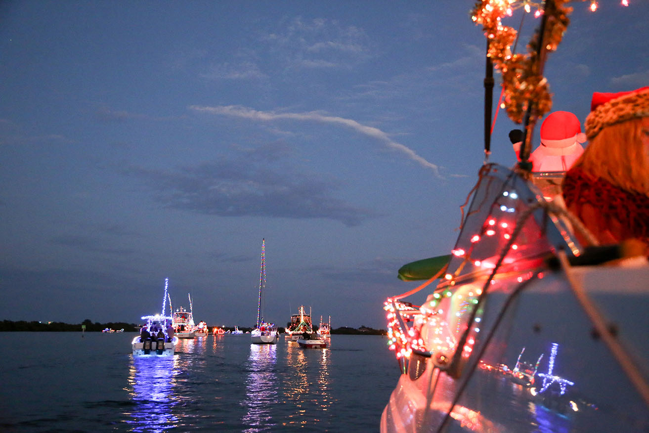 View from a christmas boat