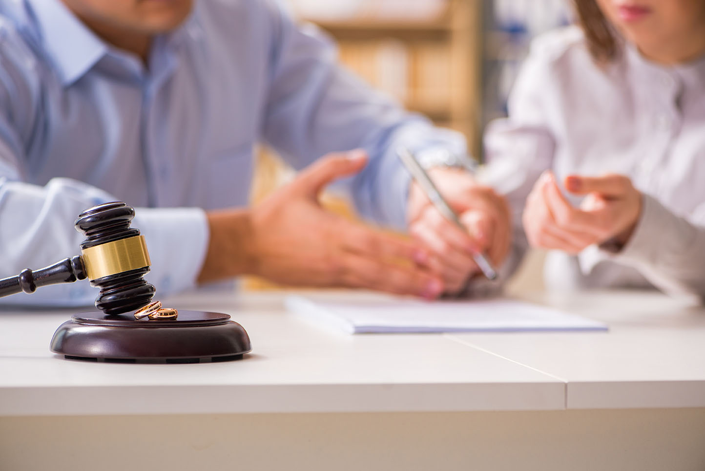 Gavel on table