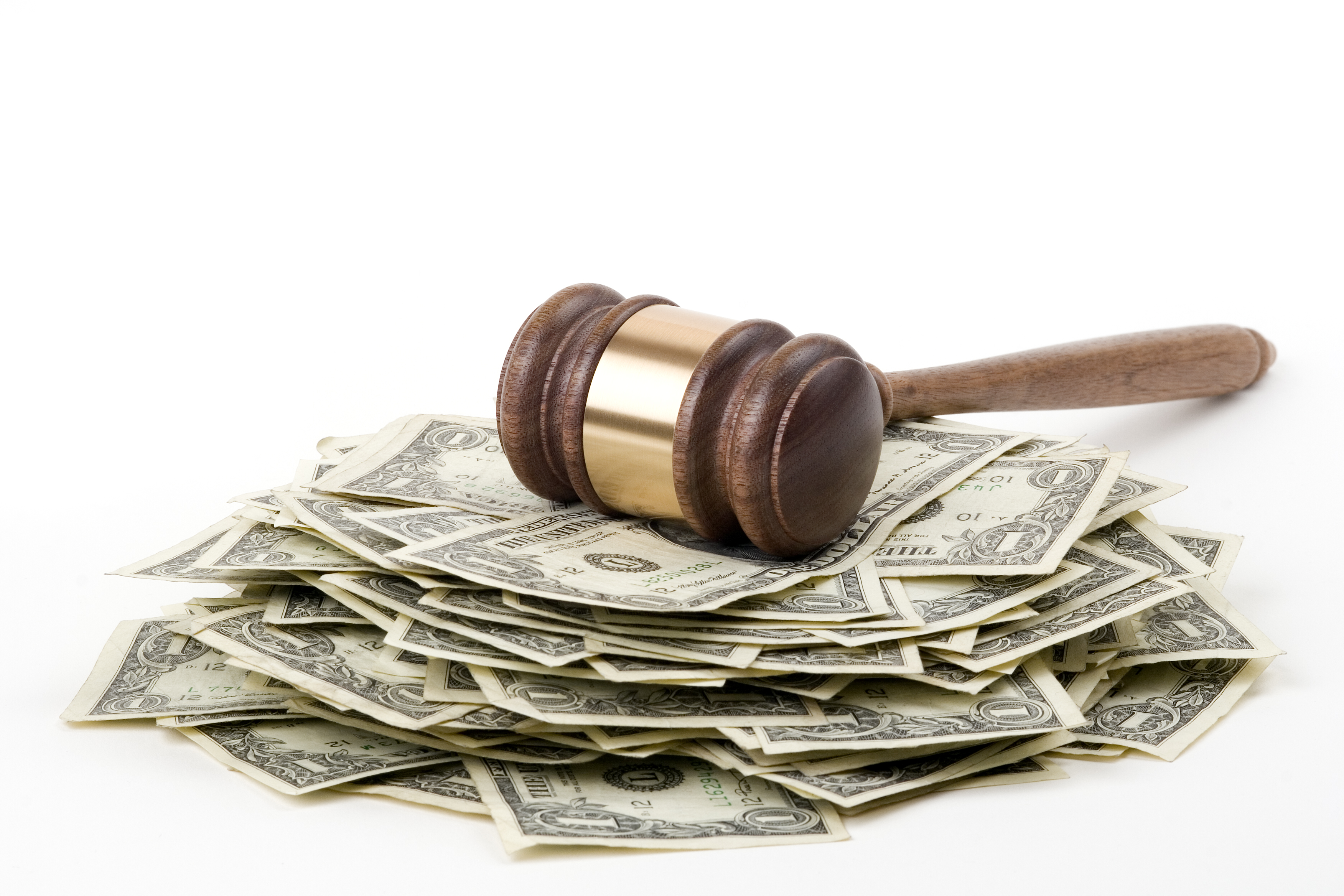 Gavel and money